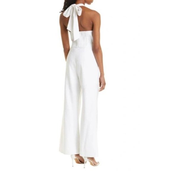 Milly Eda Linen Jumpsuit in White 2 New Womens Dressy Outfit - Picture 10 of 12